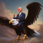 Joe Biden Riding Eagle template