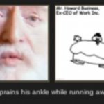 God sprains his ankle while running away from Mr Business