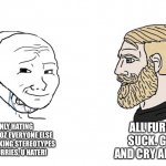 Crying wojak vs chad and baby chad Meme Generator - Imgflip