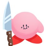 kirby with knife