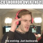 They keep getting goofier | MASCOT HORROR OVER THE YEARS | image tagged in its evolving just backwards,five nights at freddy's,bendy and the ink machine,poppy playtime,horror,why are you reading this | made w/ Imgflip meme maker