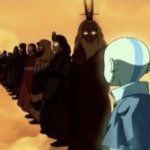 Aang sees past avatars