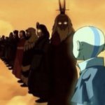 Aang sees past avatars meme