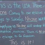 This is the USA. No one is coming to our rescue...