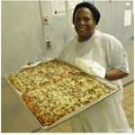 CAFETERIA LADY AND SCHOOL PIZZA