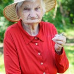Elderly senior old woman cigarette TOP JPP