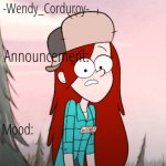 Wendy Announcement Temp template