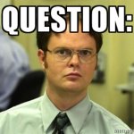 Dwight Question | image tagged in dwight question | made w/ Imgflip meme maker