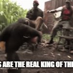 Monkey | MONKEYS ARE THE REAL KING OF THE JUNGLE | image tagged in gifs,planet of the apes,memes,template,new template | made w/ Imgflip video-to-gif maker