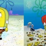 spongebob full vs broken