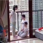 mom scolds dad and son