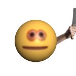 cursed emoji with knife meme
