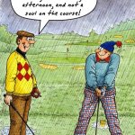 Wet day golfing