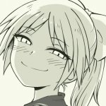 anime girl smirk