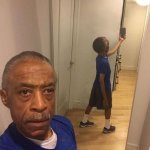 old black man taking a selfie template