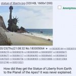 Planet of the Apes statue of liberty meme