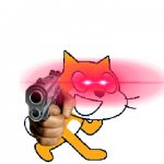 Scratch Cat with a gun