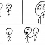 Stickman chooses wrong person template