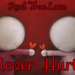 If It Hurts It's Not Real True Love | Real True Love; Never Hurts | image tagged in love,true love,love is kind,love is forever,real love,memes | made w/ Imgflip meme maker