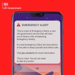 UK Government Emergency Alert Message