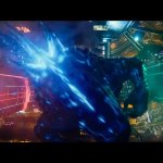 Godzilla blasts through the Earth GIF Template