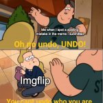 WHY | Me when I spot a spelling mistake in the meme I submitted; Imgflip | image tagged in you can't undo who you are,spelling error,imgflip,submitted,tags,why are you reading this | made w/ Imgflip meme maker