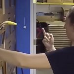 lady flipping off snake