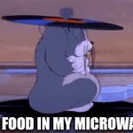 I mean it's true, eh? eh? | THE FOOD IN MY MICROWAVE: | image tagged in gifs,food,funny,spinning tom,microwave | made w/ Imgflip video-to-gif maker