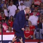 Trump stairs waddle demented elderly scared JPP GIF Template