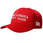 MAGA hat left