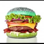 Green bun burger