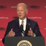 Biden red background