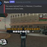 Based | image tagged in gta mission passed respect,dark humor,offensive,anti furry,memes,funny | made w/ Imgflip meme maker