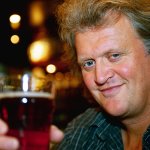 tim martin with a pint of ruddles