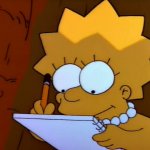 Lisa Simpsons Writing In A Notebook