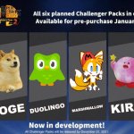 New DLC Leaked For My Mod | THE BOYS DLC; DUOLINGO; DOGE; MARSHMALLOW; KIRB; BJ; AMOGUS | image tagged in fighters pass vol 2 meme version 3,memes,funny,leaks | made w/ Imgflip meme maker
