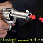 downvote gun meme