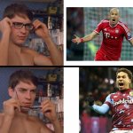 Robben -> Benson | image tagged in peter parker glasses fixed | made w/ Imgflip meme maker
