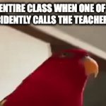 the whole class knows | THE ENTIRE CLASS WHEN ONE OF THE BOYS ACCIDENTLY CALLS THE TEACHER MOMMY | image tagged in gifs,funny memes,funny,school memes | made w/ Imgflip video-to-gif maker