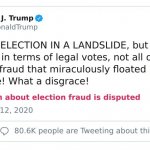 Donald Trump tweet voter fraud