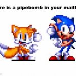 sonic and tails dancing GIF Template