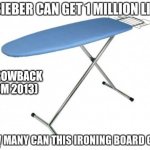Ironing board | (THROWBACK FROM 2013) | image tagged in ironing board | made w/ Imgflip meme maker