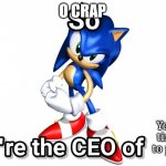 So you the ceo of: | O CRAP; Youtube and time for you to perish CEO! | image tagged in so you're the ceo of | made w/ Imgflip meme maker