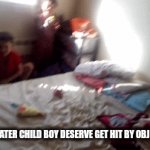 Who hates cats? | WHEN CATS HATER CHILD BOY DESERVE GET HIT BY OBJECTCATBALLS | image tagged in gifs,kids | made w/ Imgflip video-to-gif maker