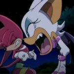 rouge yelling at knuckles meme