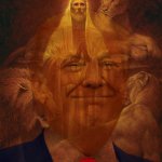 Trump in the lion’s den meme
