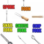 2 new forks | TOASTING MONEY; COCKTAIL FORK | image tagged in zerok tenk types of forks | made w/ Imgflip meme maker