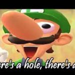 SMG4 If there's a hole, there's a goal meme