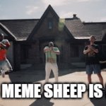 the legend has returned | GUYS MEME SHEEP IS BACK | image tagged in gifs,celebration | made w/ Imgflip video-to-gif maker