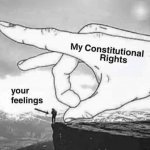 My constitutional rights vs. your feelings meme